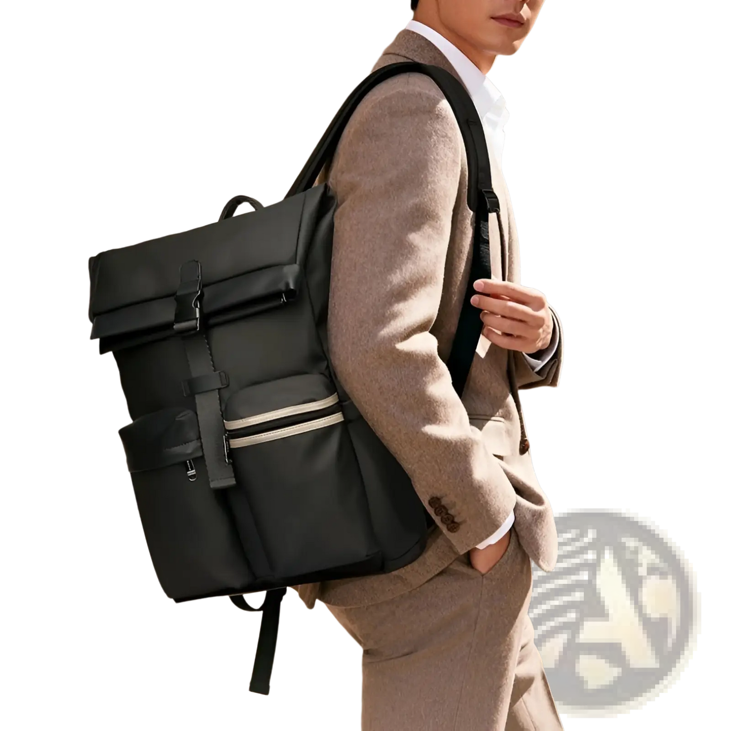 Roll Top Business Backpack Water Resistant 25l