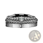 Roman Numeral Leopard Head Braided Leather Bracelet Set