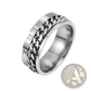 Roman Numeral Spinner Chain Ring with Bottle Opener