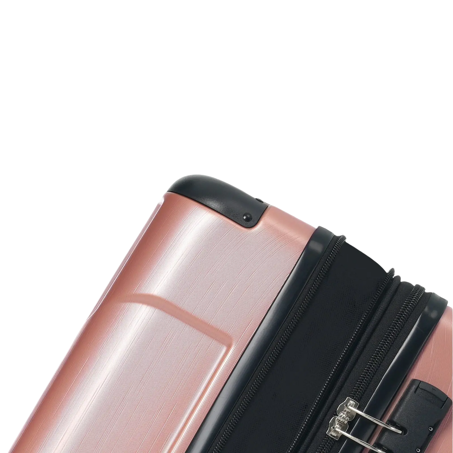 Rose Gold 28 Inch Expandable Hardshell Spinner Suitcase