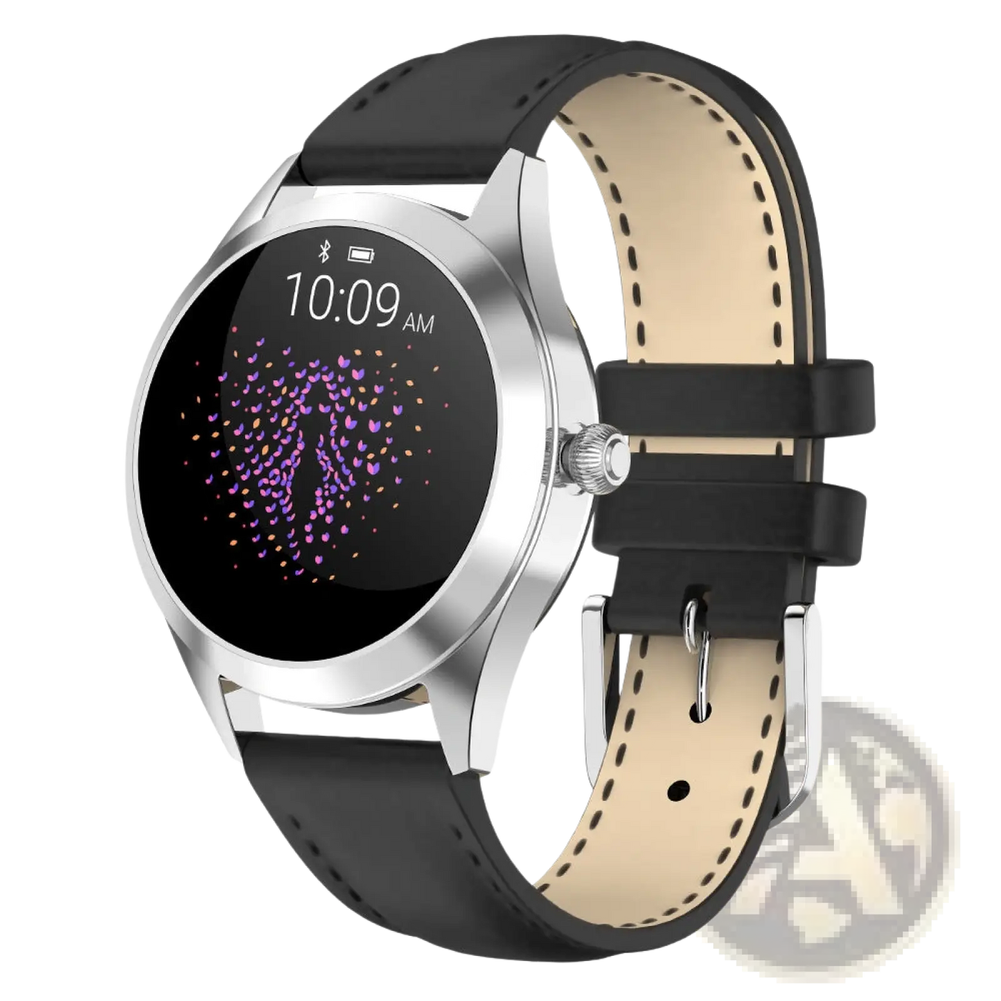 Rose Gold Butterfly Smartwatch with Stainless Steel Mesh Band