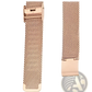 Rose Gold Butterfly Smartwatch with Stainless Steel Mesh Band