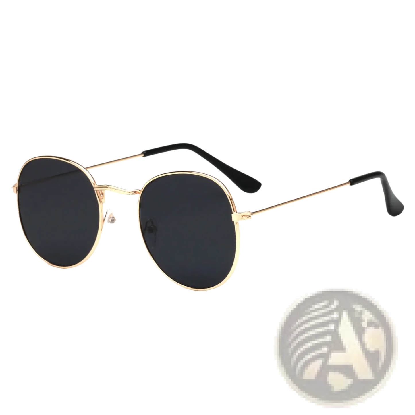 Rose Gold and Metallic Aviator Mirror Lens Sunglasses Set