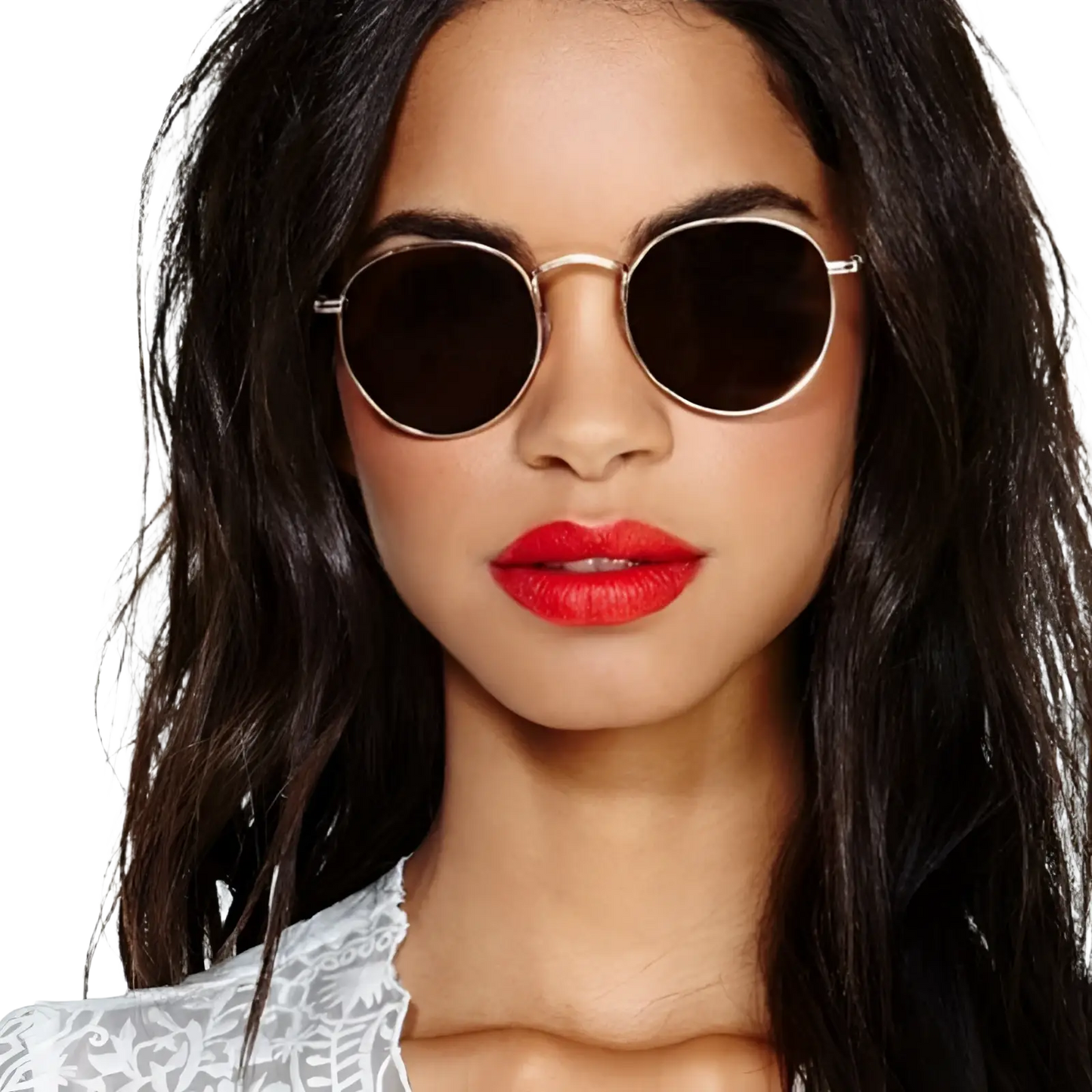 Rose Gold and Metallic Aviator Mirror Lens Sunglasses Set
