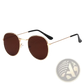 Rose Gold and Metallic Aviator Mirror Lens Sunglasses Set