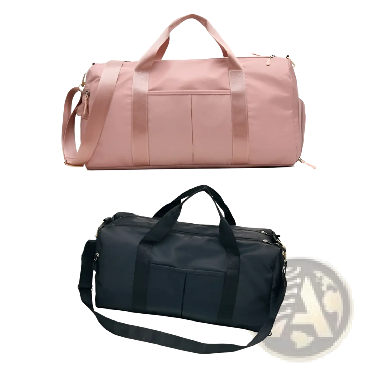 Rose Gold Nylon Waterproof Sports Duffel Bag