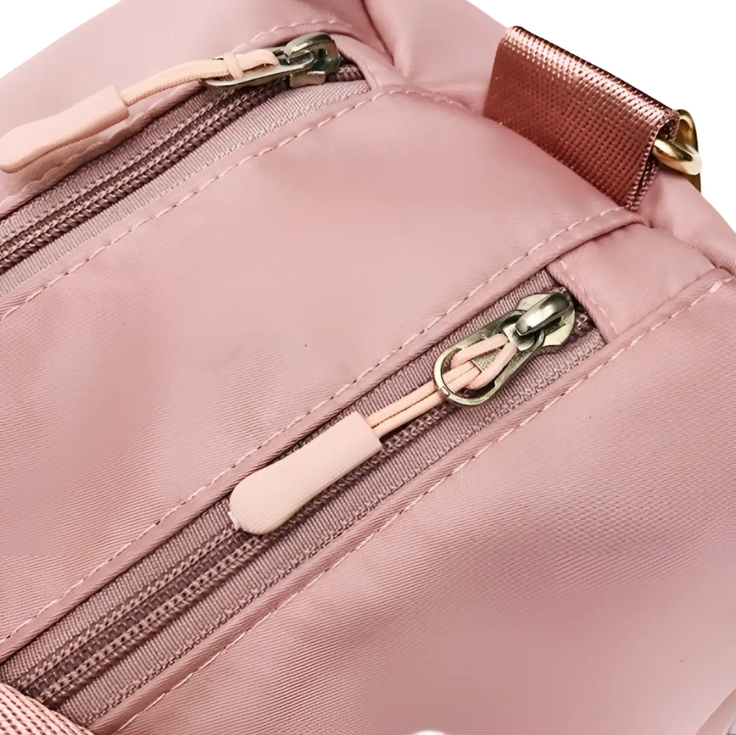 Rose Gold Nylon Waterproof Sports Duffel Bag