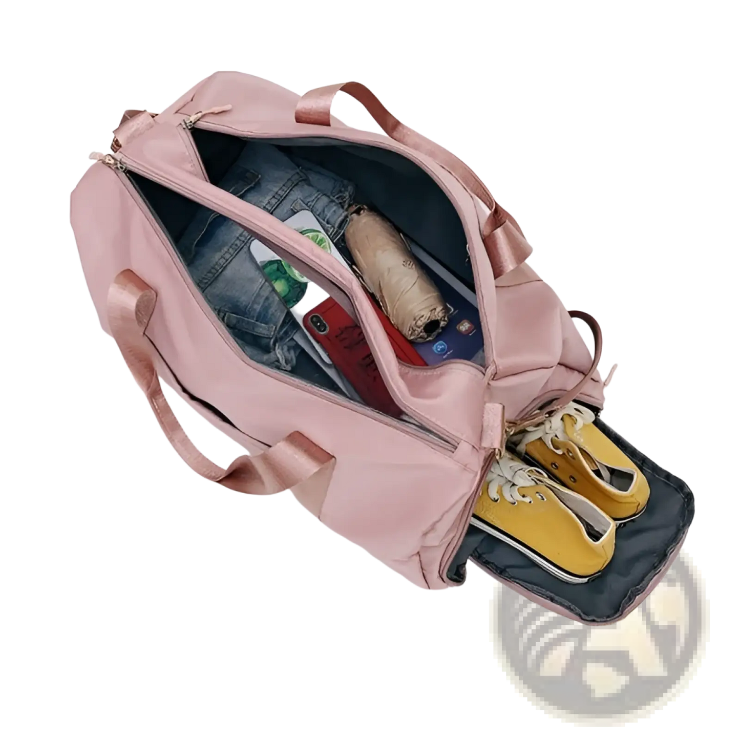 Rose Gold Nylon Waterproof Sports Duffel Bag