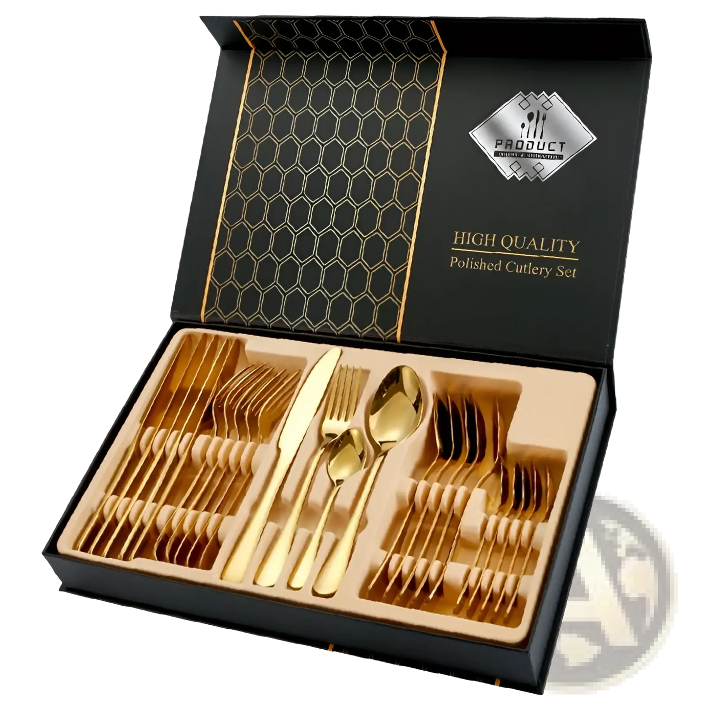 Rose Gold Stainless Steel Cutlery Set 24 Pieces