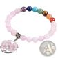 Rose Quartz Tree of Life Chakra Beaded Bracelet