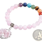 Rose Quartz Tree of Life Chakra Beaded Bracelet