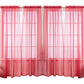 J&V TEXTILES 4-Pack Value: Solid Sheer Window Curtain Panels
