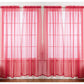 J&V TEXTILES 4-Pack Value: Solid Sheer Window Curtain Panels