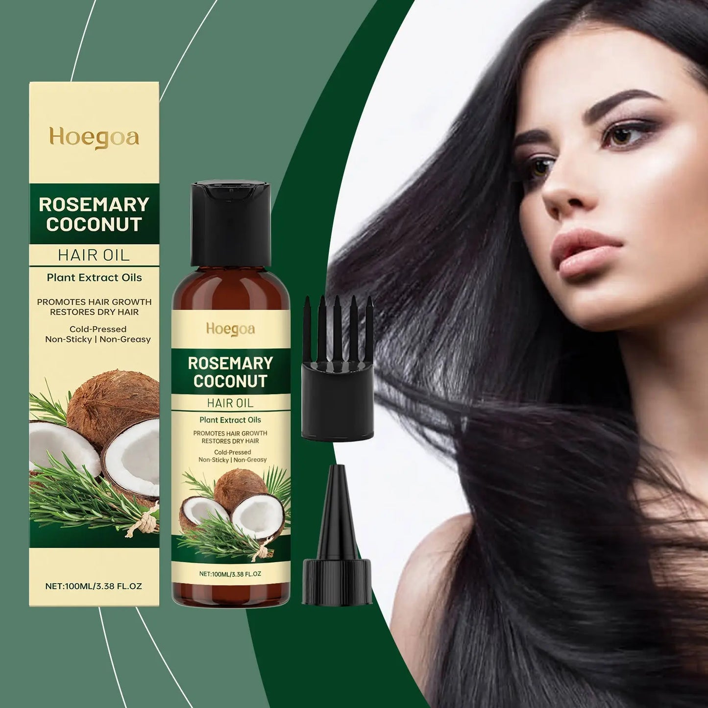 Rosemary Coconut Hair Oil for Growth and Dry Hair Care 100ml