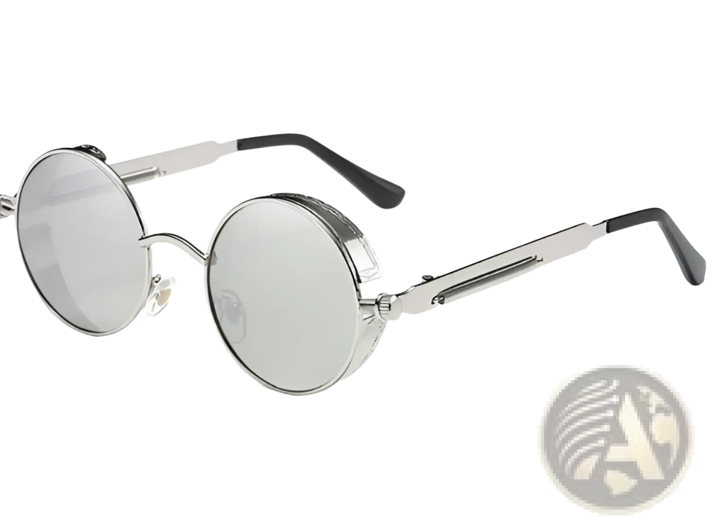 Round Steampunk Metal Sunglasses Uv Protection 6631