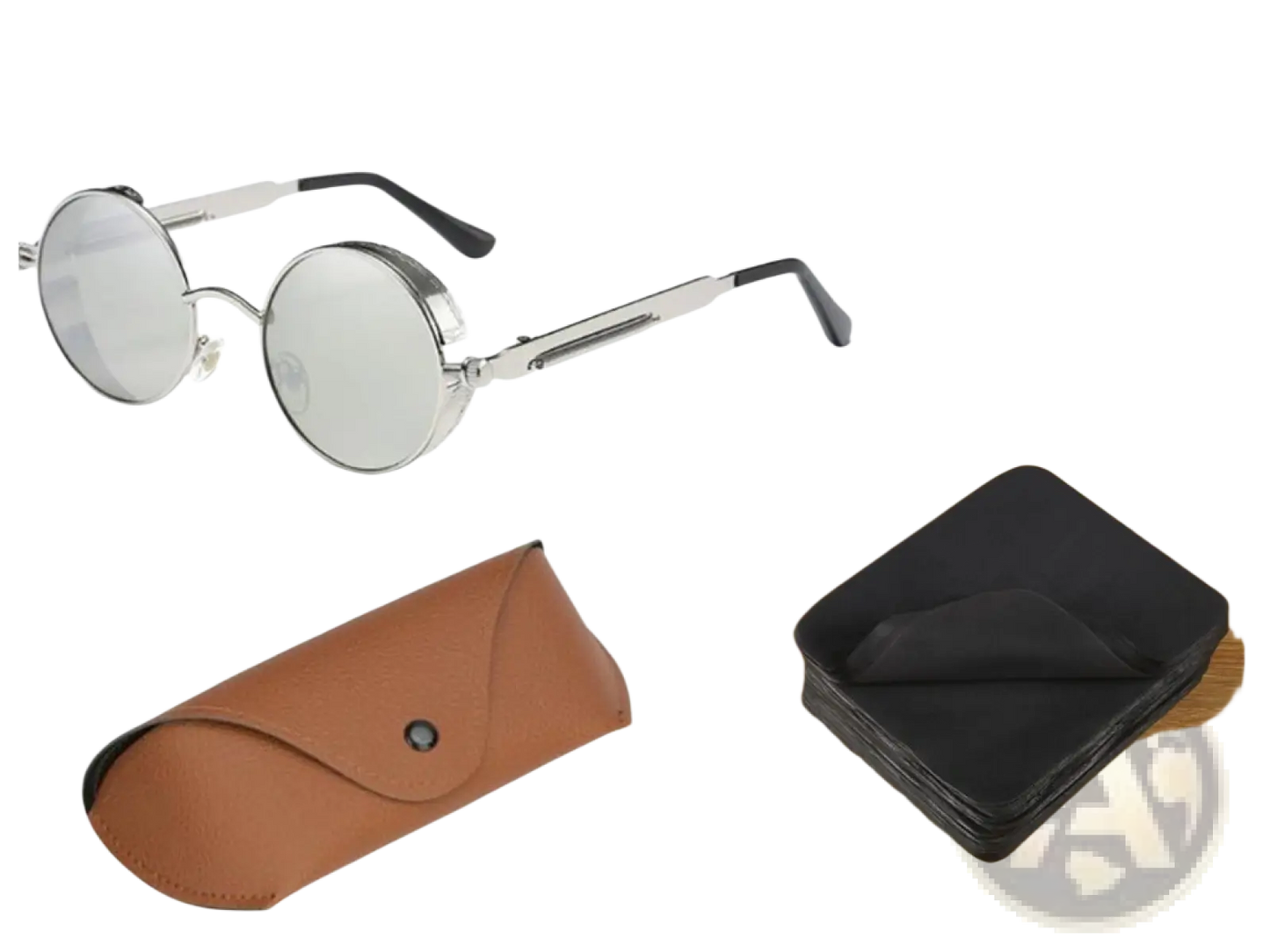 Round Steampunk Metal Sunglasses Uv Protection 6631