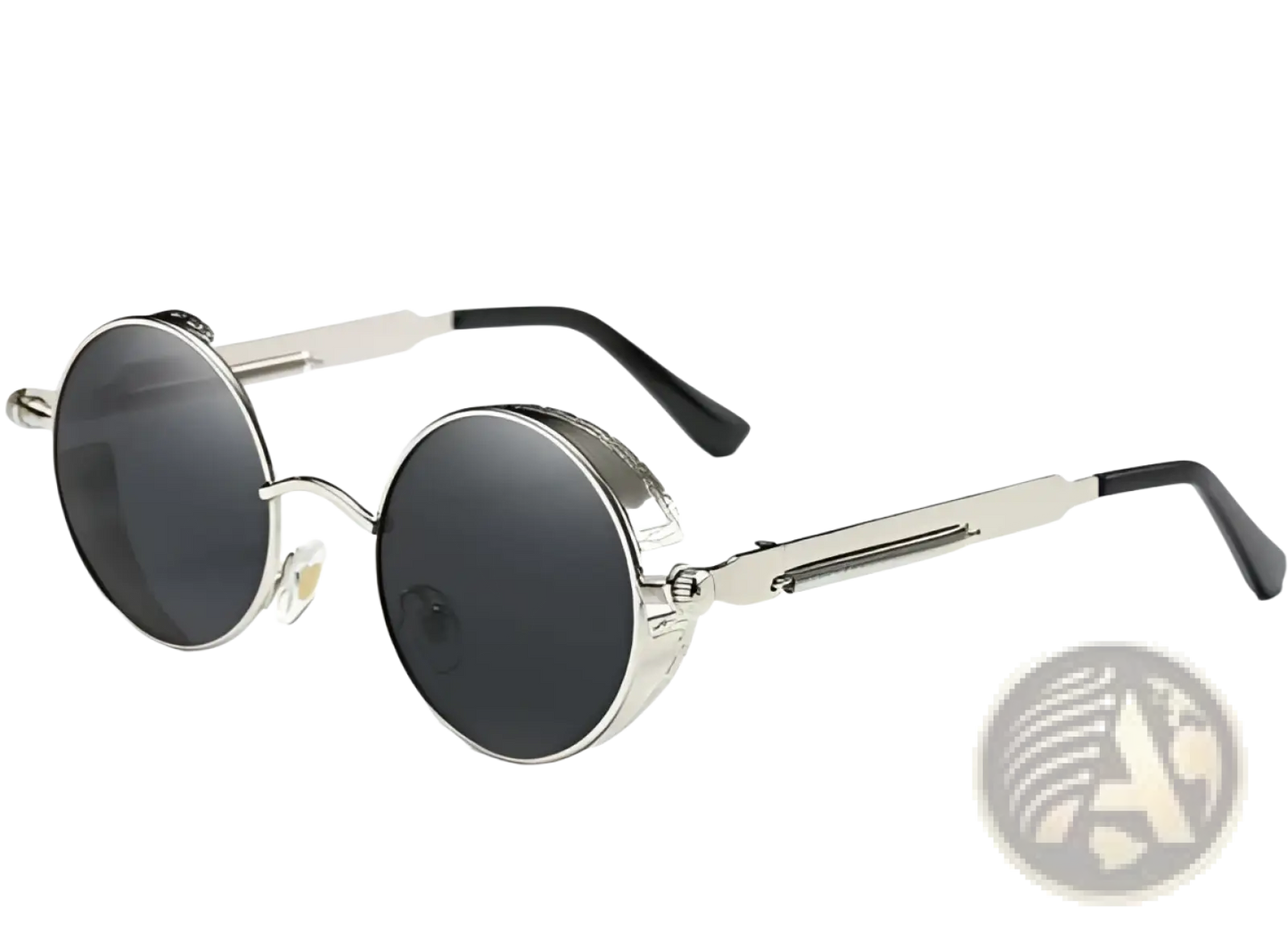 Round Steampunk Metal Sunglasses Uv Protection 6631