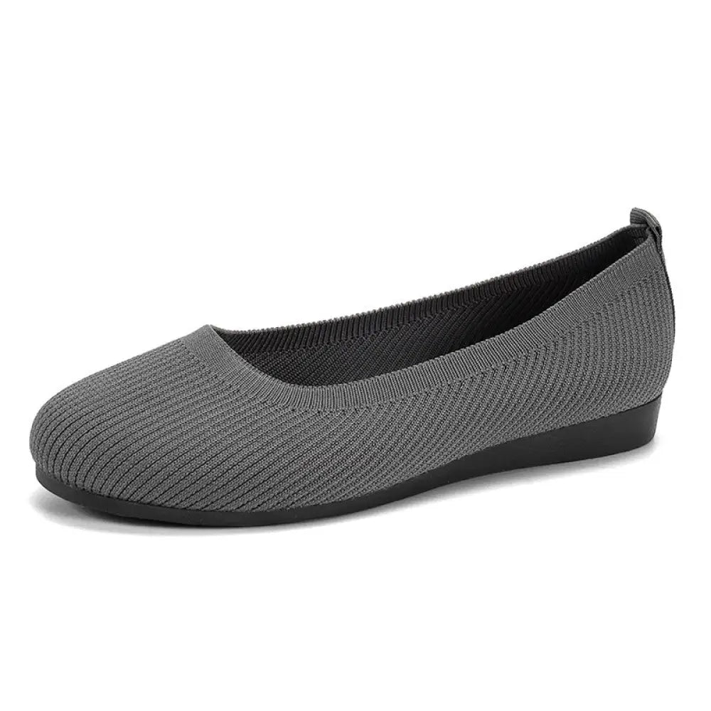 Women's Round Toe Comfortable Knit Mesh Slip on Flats