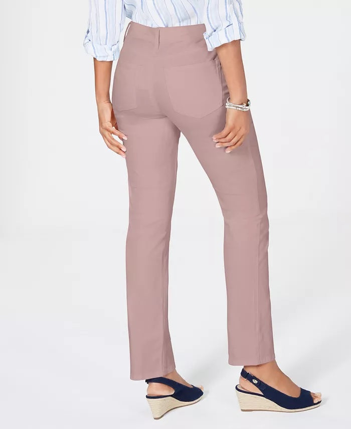 Charter Club Women's Petite Lexington Straight-Leg Jeans Pink Size 6 P