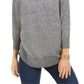 Style & Co Women's Lace up Chevron Trim Sweater Gray Size Petite P