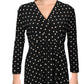 Anne Klein Women's Printed Faux Wrap Dress Black Size XX-Small