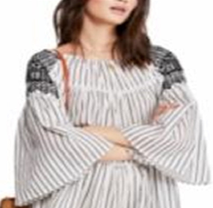 Free People Women's Lola Embroidered Mini Dress White Size Medium