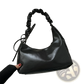 Ruched Shoulder Bag Patent Leather Handbag