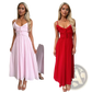 Ruffled Sleeveless Flowing Maxi Vacation Dress