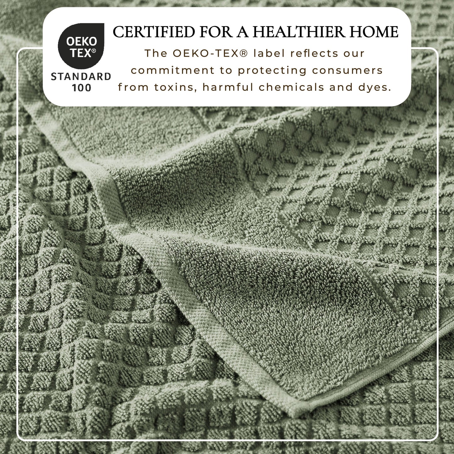 Cotton Diamond Waffle Weave Bath Towel Set - Grayson Collection