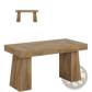 Rustic Wooden Desk with Natural Finish and Sturdy Legs