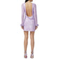 Afrm Shani Rosette Cuff Mini Dress Purple