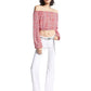 Michael Michael Kors Womens Zebra Print Georgette Off-The-Shoulder Top Size 2X