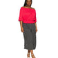 Michael Kors Womens Geranium 3/4 Sleeve Smocked Blouson Blouse Size 3X