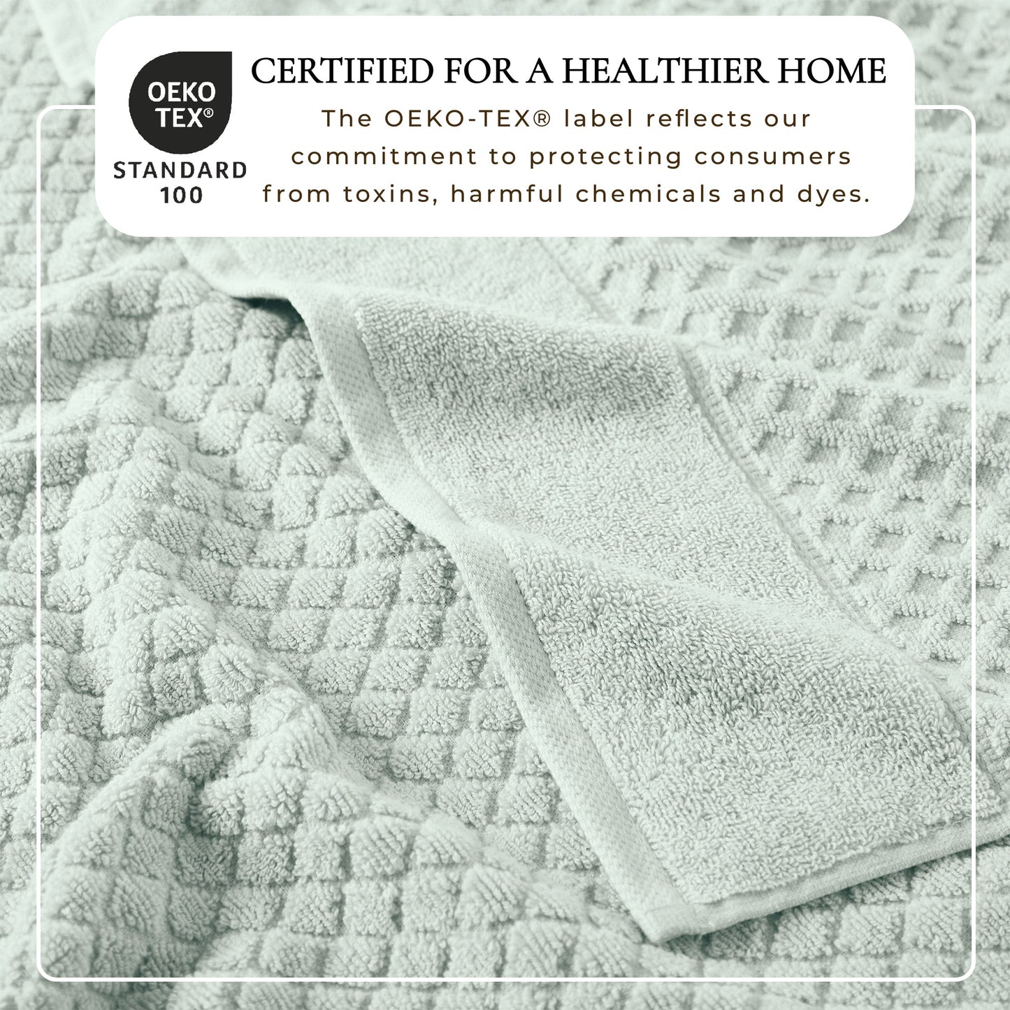 Cotton Diamond Waffle Weave Bath Towel Set - Grayson Collection