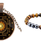 Sacred Sri Yantra Glass Cabochon Pendant Necklace