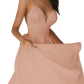Satin v Neck Spaghetti Strap a Line Midi Dress