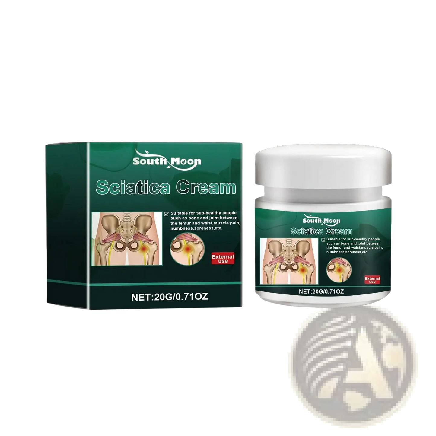 Sciatica Cream South Moon Herbal Extract 20g Jar