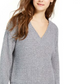 Hippie Rose Juniors' V-Neck Chenille Sweater Gray Size X-Small