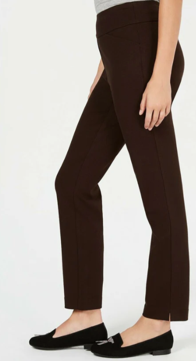 Charter Club Women's Slim Leg Pants Brown Size 6PS