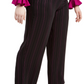 Bar III Wide Leg Pants Woman vertical lines Black Size 14