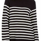 Charter Club Women's Striped Mockneck Sweater Black Size X-Large