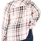 Tommy Hilfiger Women's Plus Size Plaid Button-Front Roll-Tab-Sleeve Top White Size 1X