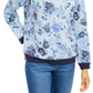 Karen Scott - Round Neck Sweater Without Closure And With Blue Flowers, Color Blue, Size XL