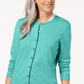 Karen Scott Women's Crew Neck Cardigan Green Size XX-Large