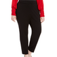 Calvin Klein Women's Plus High Waist Tuxedo Pants Black Size 16W