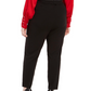 Calvin Klein Women's Plus High Waist Tuxedo Pants Black Size 16W