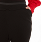 Calvin Klein Women's Plus High Waist Tuxedo Pants Black Size 16W