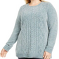 Karen Scott Women's Cable Knit Chenille Sweater Blue Size XX-Large