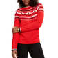 Charter Club Women's Scottie Fair Isle Sweater Red Size Medium