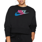 Nike Women's Sportswear Fleece Crewneck Sweatshirt Black Plus  Size 2X